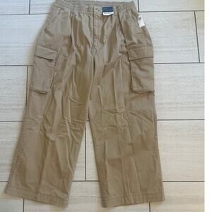 Old Navy Wide Leg Carpenter Pants Women XL Khaki NWT